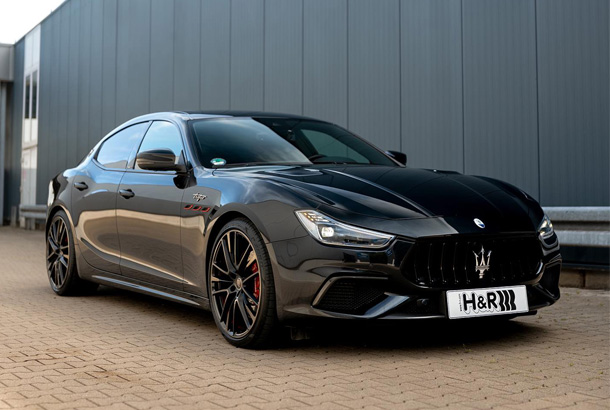 Maserati Ghibli Trofeo ribassata con Molle H&R 